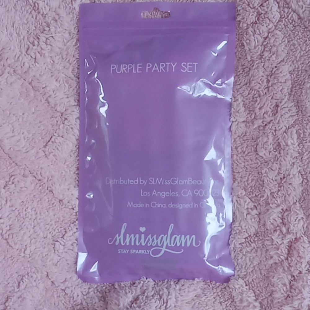SLMissglam Purple Party Makeup Brushes 6 pc. NIB. - Picture 2 of 5